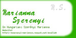 marianna szerenyi business card