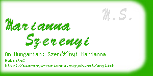 marianna szerenyi business card